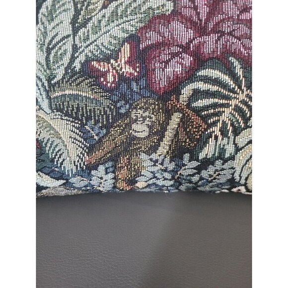 Safari Tapestry Throw Pillow Tiger Jungle 18x17” Elephant Jungle Brush - Picture 6 of 16